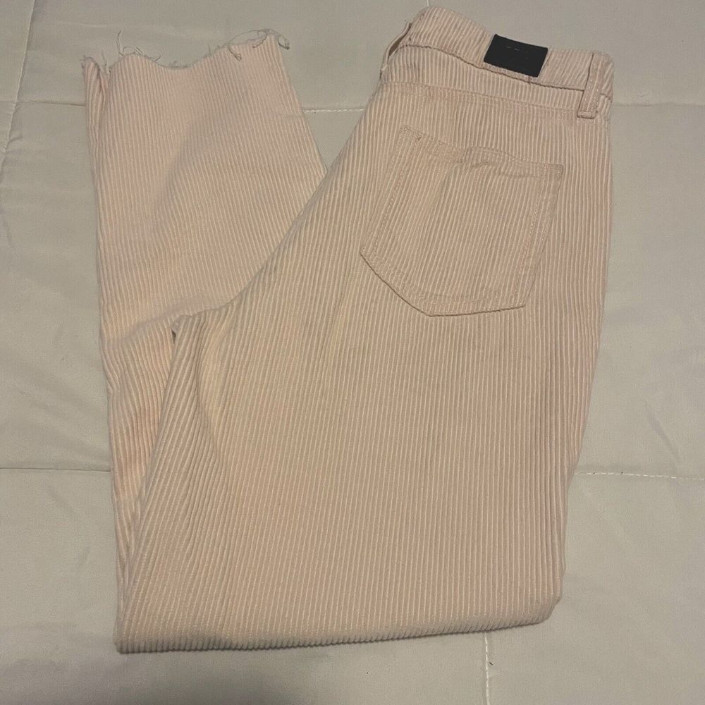 BDG Light Pink Corduroy Pants Size 26‎ Mom High Rise Drawstring Waist